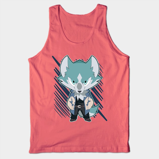 Kawaii Wolf Tank Top by WarGreymonZero